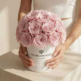 Essence White Superdome Box | Light Pink Roses by The Million Roses