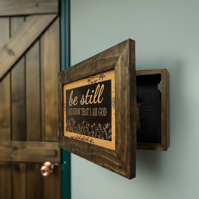 Bible Verse Decorative & Secure Wall-Mounted Gun Cabinet by Bellewood Designs - product image 2 for Resin Society