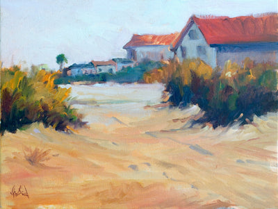 Beach Access Artist Enhanced Canvas Print by John Beard Collection - main product image for Resin Society