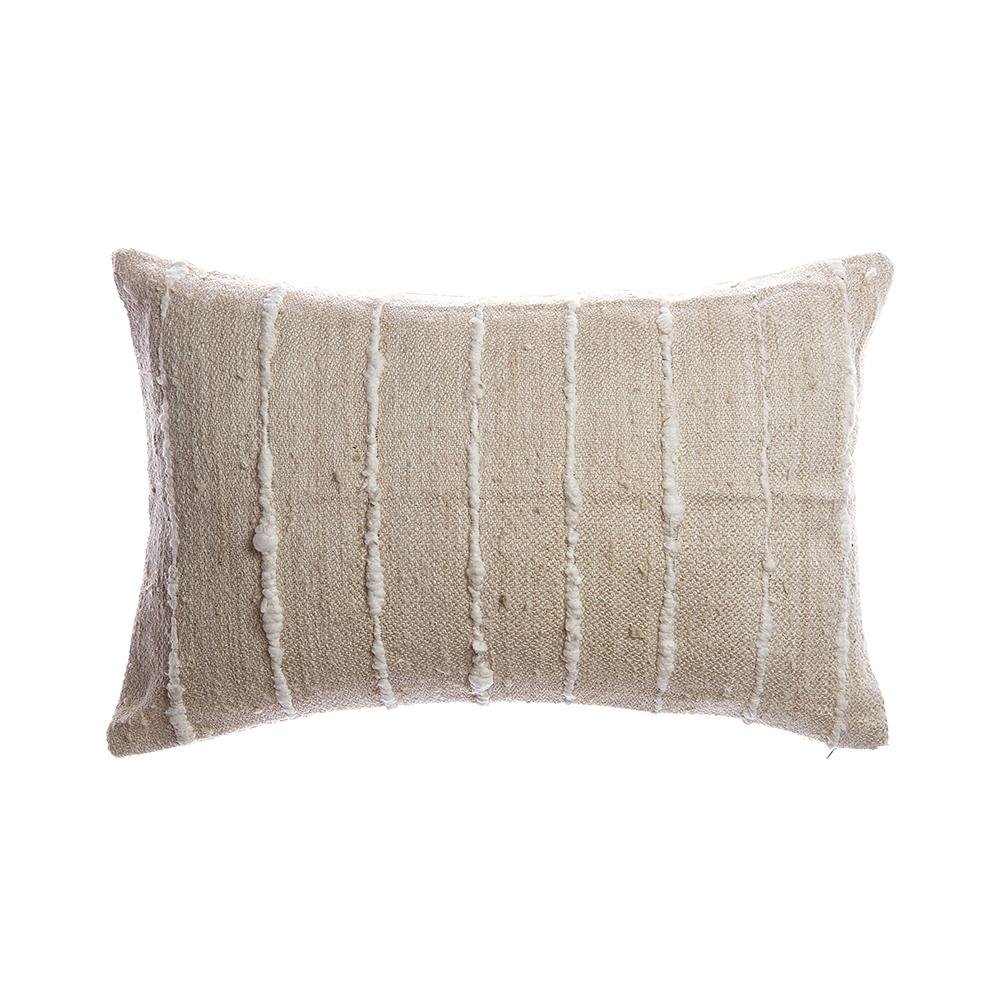 Striped Raw Silk Pillow by Homelosophy