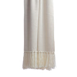 Melange Ivory Luxury Throw Blanket by Homelosophy