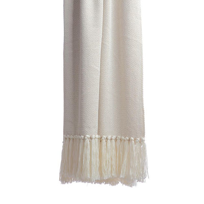 Melange Ivory Luxury Throw Blanket by Homelosophy