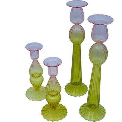 Bergamot Met Rose Candle Holder - Set of 4