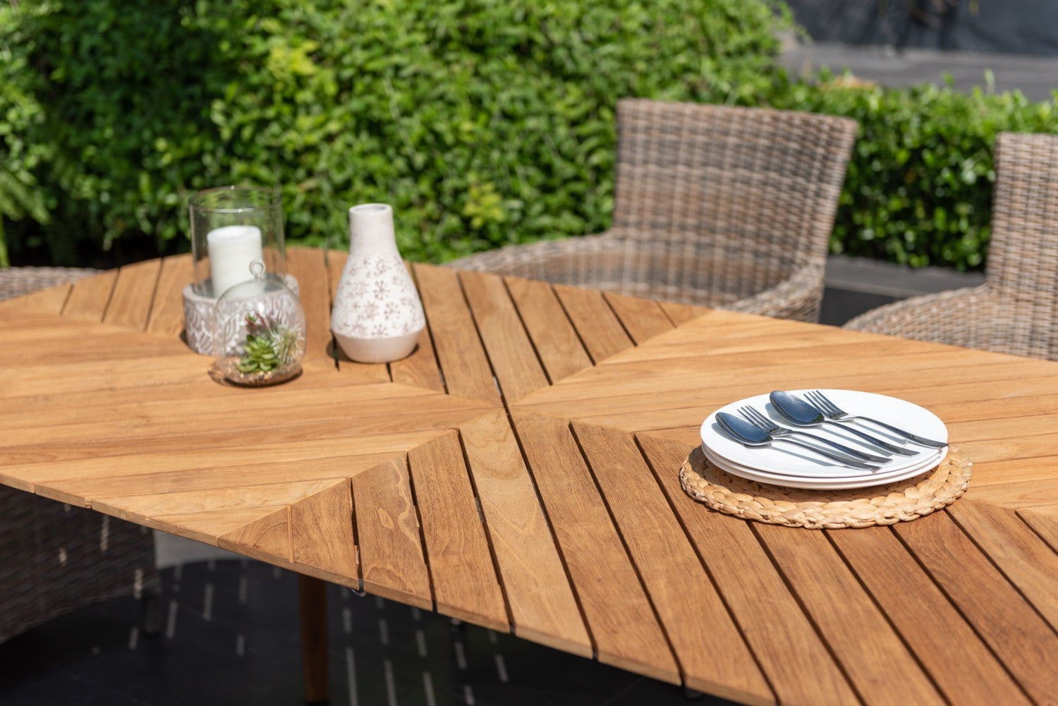 Jade Rectangular Teak Big Table by LifestyleGarden US - product image 3 for Resin Society