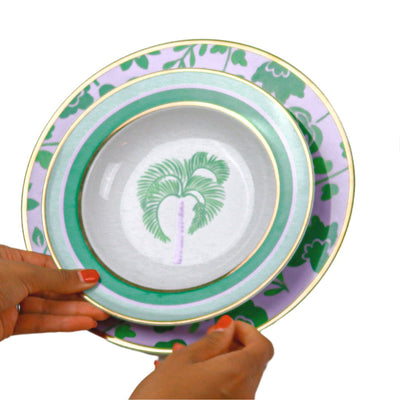 Bernadette Palm Soup Bowl - Set of 4 (+1 Bonus Bowl) by Ro'Table - product image 3 for Resin Society