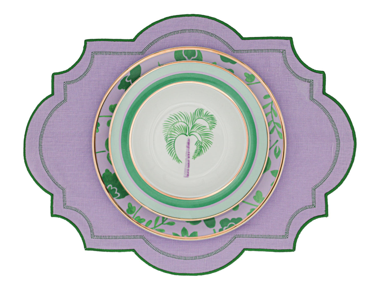 Bernadette Palm Soup Bowl - Set of 4 (+1 Bonus Bowl) by Ro'Table - product image 4 for Resin Society