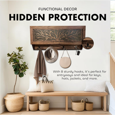 Birds in a Tree Large Gun Concealment Coat Rack by Bellewood Designs - product image 2 for Resin Society