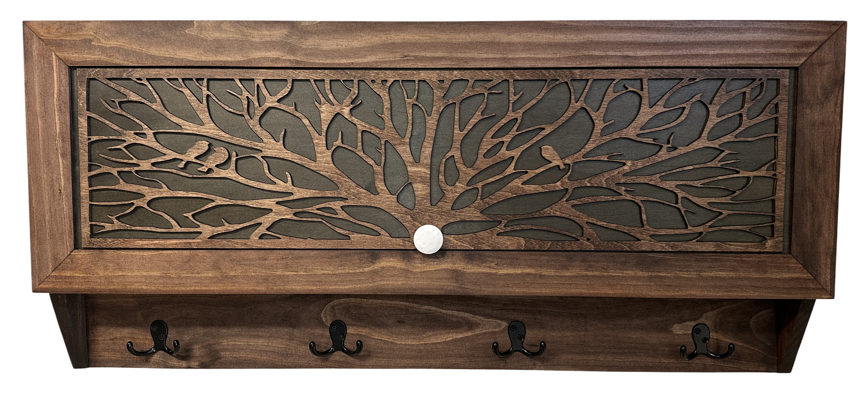 Birds in a Tree Large Gun Concealment Coat Rack by Bellewood Designs - product image 11 for Resin Society