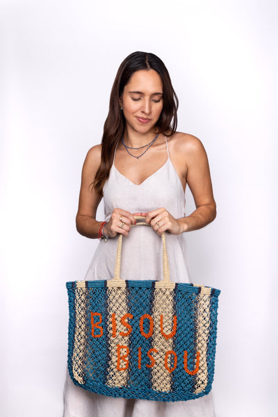 Bisou Bisou Macrame Jute Tote