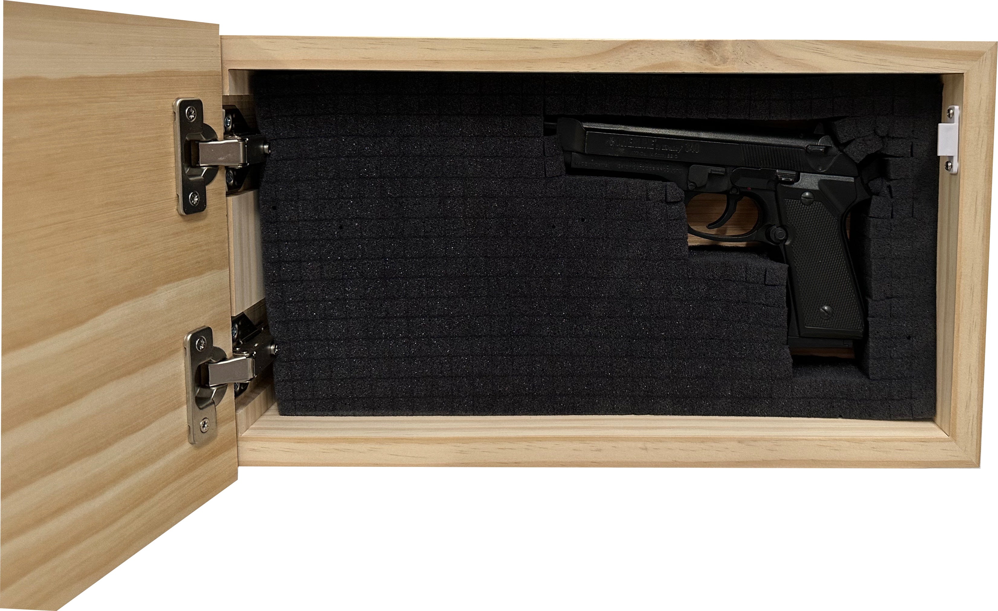 American Flag Decorative & Secure Wall-Mounted Gun Cabinet (Black) by Bellewood Designs - product image 6 for Resin Society