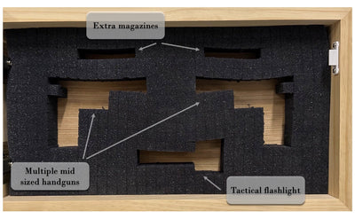 American Flag Decorative & Secure Wall-Mounted Gun Cabinet (Black) by Bellewood Designs - product image 8 for Resin Society
