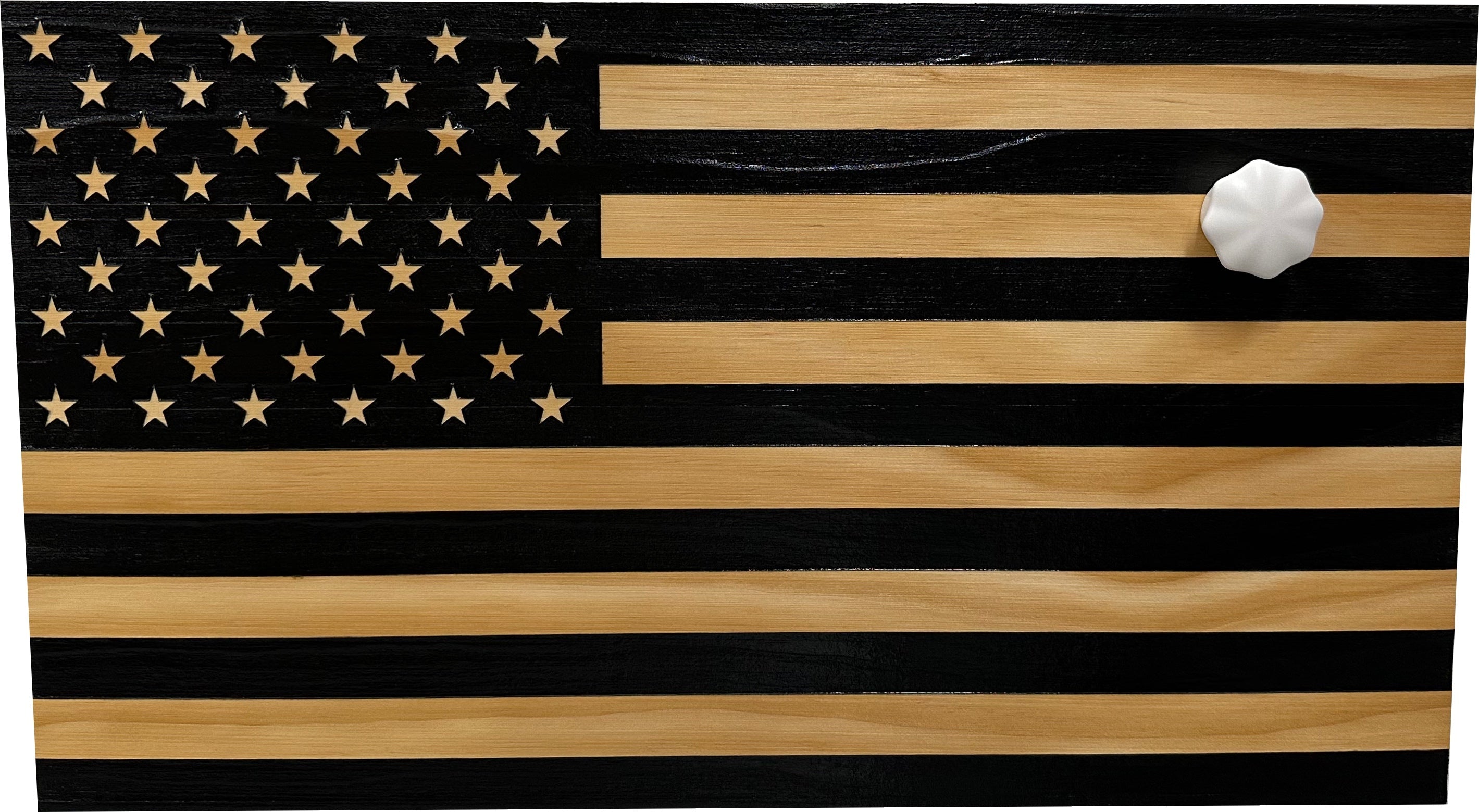 American Flag Decorative & Secure Wall-Mounted Gun Cabinet (Black) by Bellewood Designs - product image 4 for Resin Society