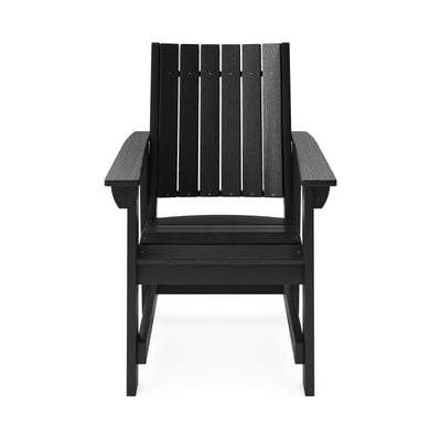 SoPoly Callaway Outdoor Dining Chair in multiple colors on a patio