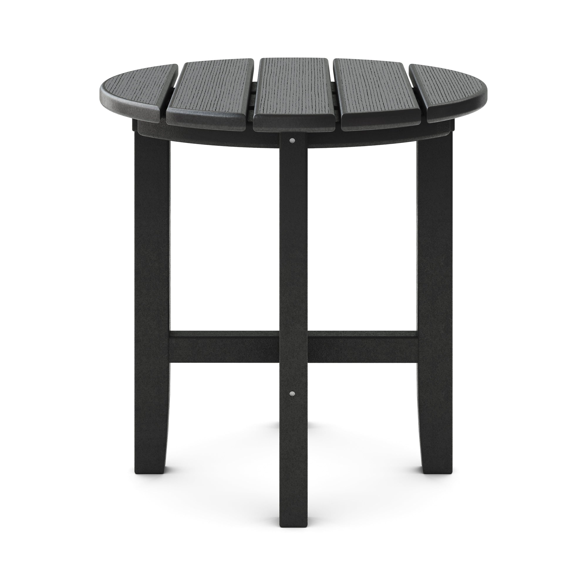 SoPoly 18 inch Classic Round Side Table in Black color