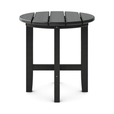 SoPoly 18 inch Classic Round Side Table in Black color