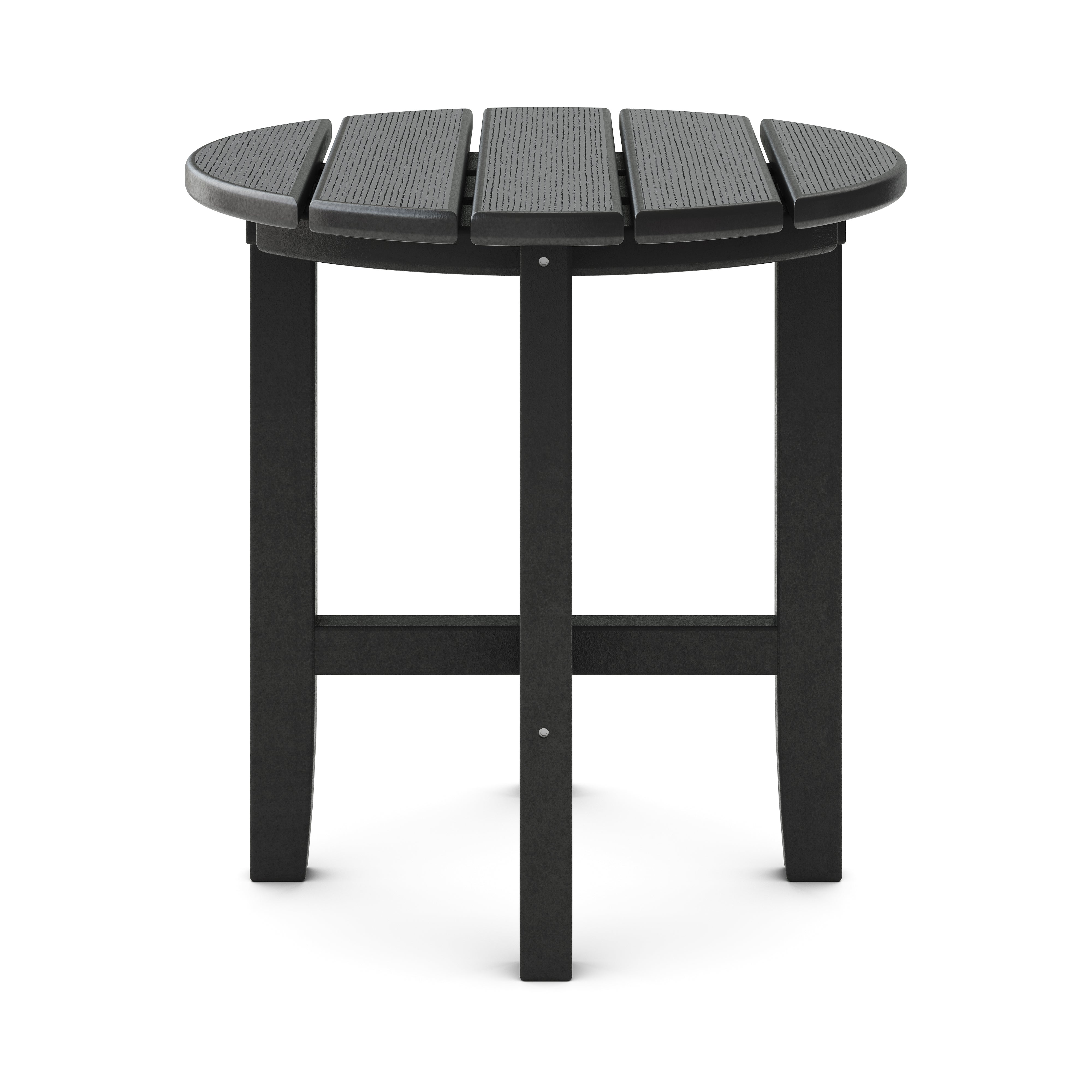 SoPoly 18 inch Classic Round Side Table in Black color