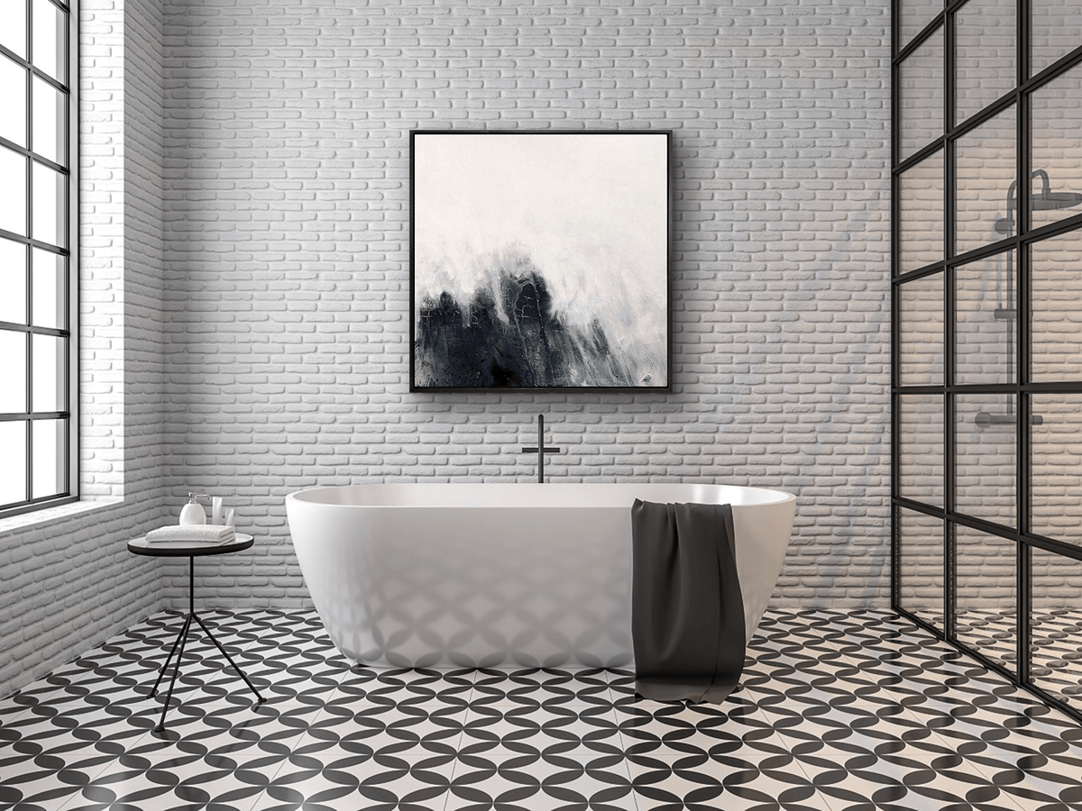 Black and Gray I Artist Enhanced Canvas Print by John Beard Collection - product image 2 for Resin Society