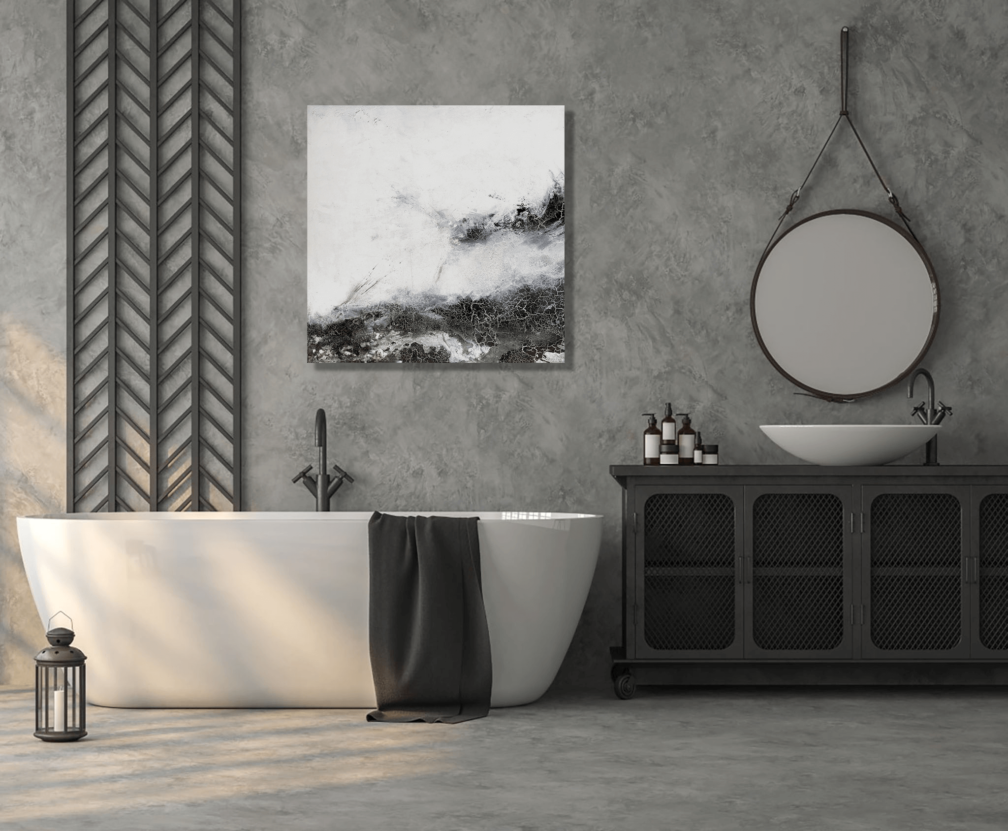 Black and Gray II Artist Enhanced Canvas Print by John Beard Collection - product image 3 for Resin Society