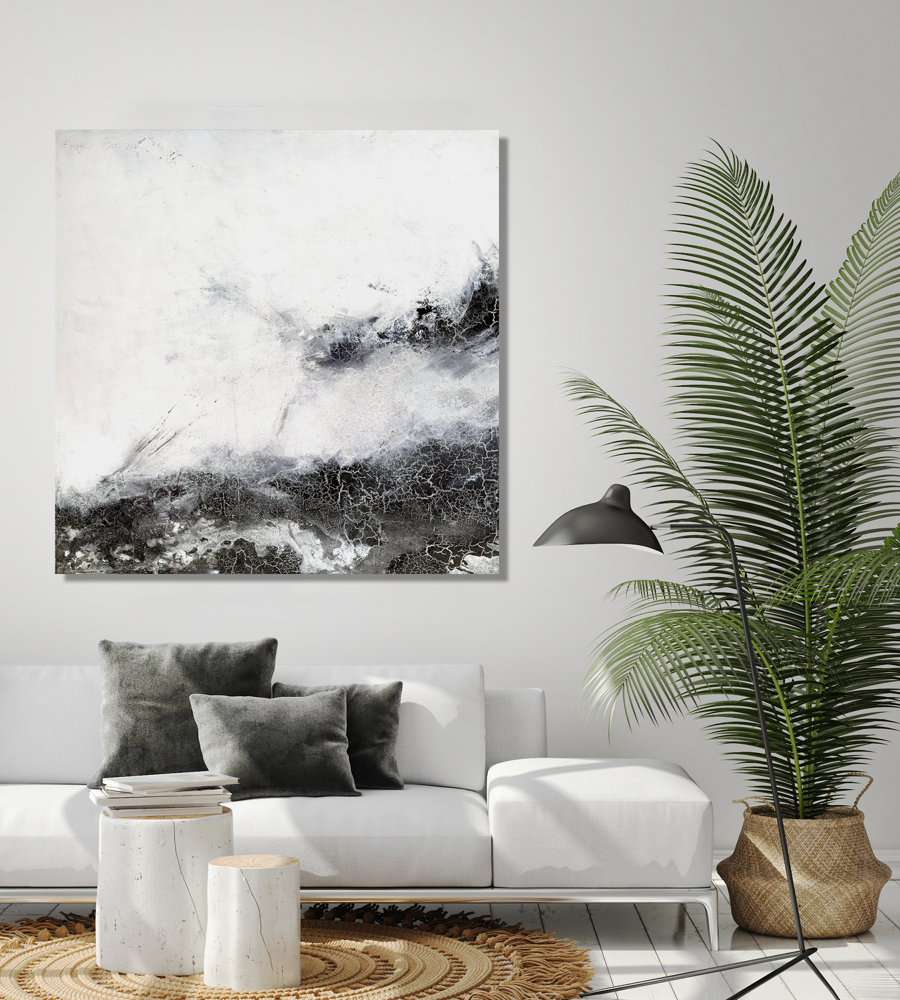 Black and Gray II Artist Enhanced Canvas Print by John Beard Collection - product image 4 for Resin Society