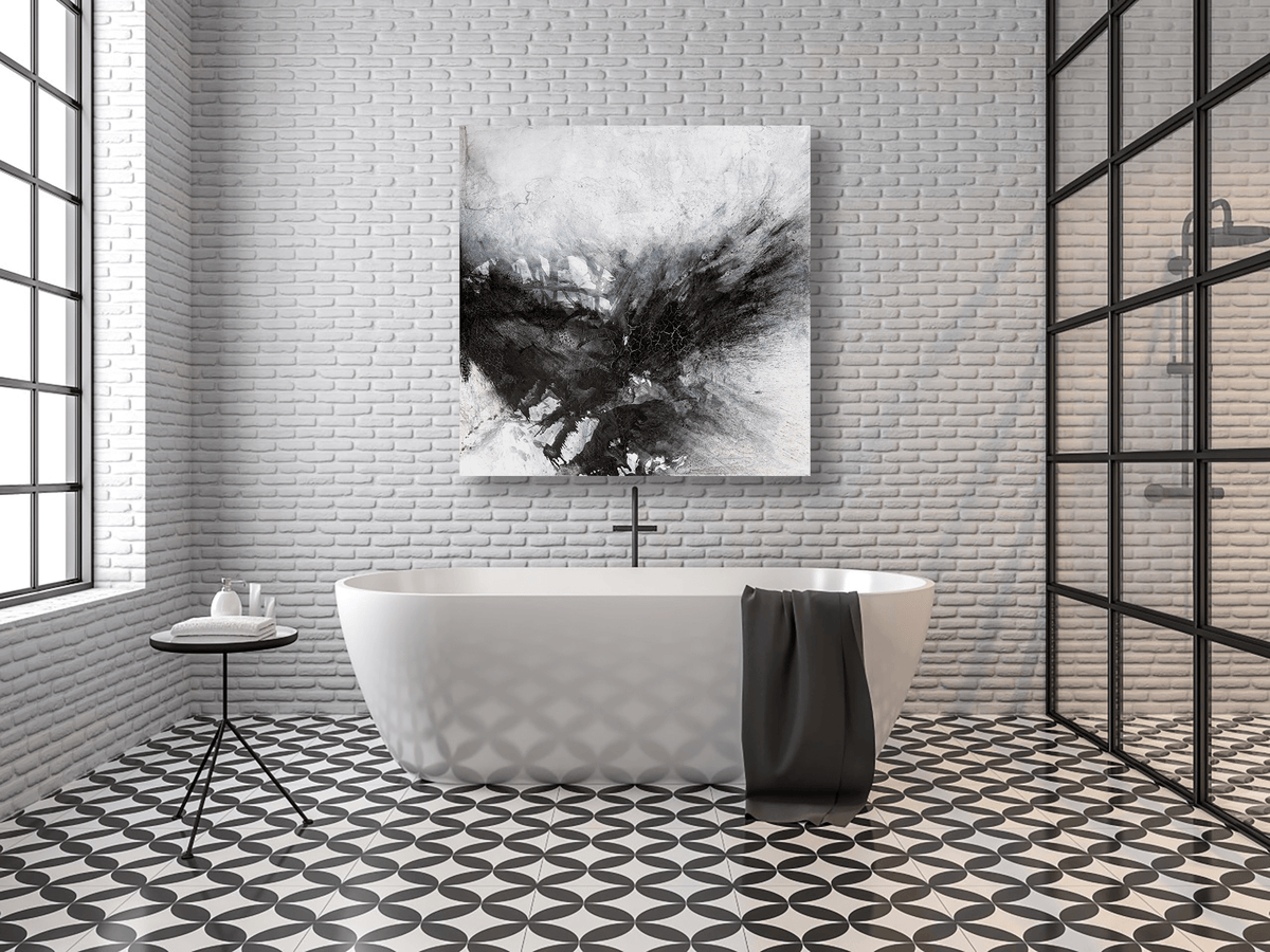 Black and Gray III Artist Enhanced Canvas Print by John Beard Collection - product image 4 for Resin Society