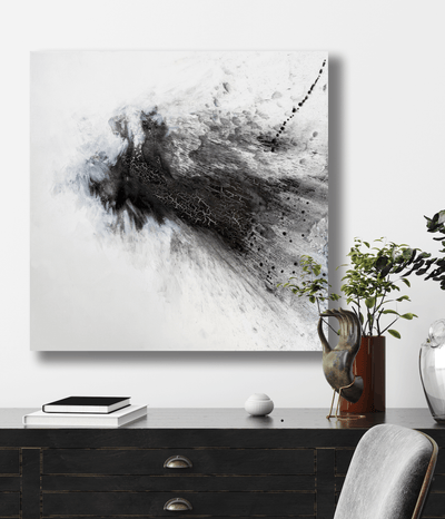 Black and Gray IV Artist Enhanced Canvas Print by John Beard Collection - product image 3 for Resin Society