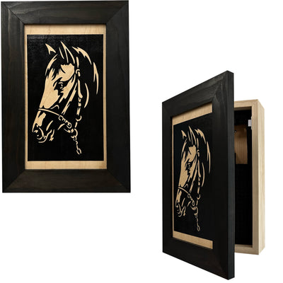 Horse Wall Art Gun Concealment Furniture by Bellewood Designs - main product image for Resin Society