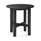 SoPoly 18 inch Classic Round Side Table in Black color