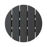 SoPoly 18 inch Classic Round Side Table in Black color