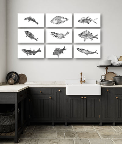 Black and White Fish Stamp Set by John Beard Collection - product image 3 for Resin Society