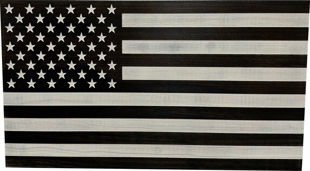 American Flag Decorative & Secure Wall-Mounted Gun Cabinet (Black & by Bellewood Designs - product image 3 for Resin Society