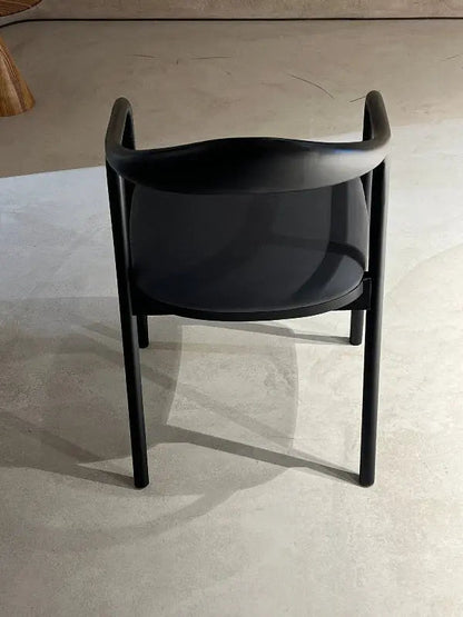 Luxury solid wood chair made of walnut with natural finish