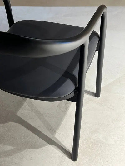 Luxury solid wood chair made of walnut with natural finish