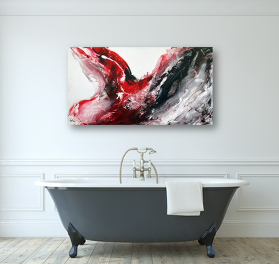 Black and Red Abstract Artist Enhanced Canvas Print by John Beard Collection - product image 2 for Resin Society