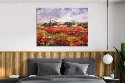 Blaze of Poppies Artist Enhanced Canvas Print by John Beard Collection - product image 2 for Resin Society