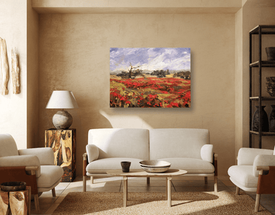 Blaze of Poppies Artist Enhanced Canvas Print by John Beard Collection - product image 4 for Resin Society