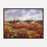 Blaze of Poppies Artist Enhanced Canvas Print by John Beard Collection - product image 6 for Resin Society