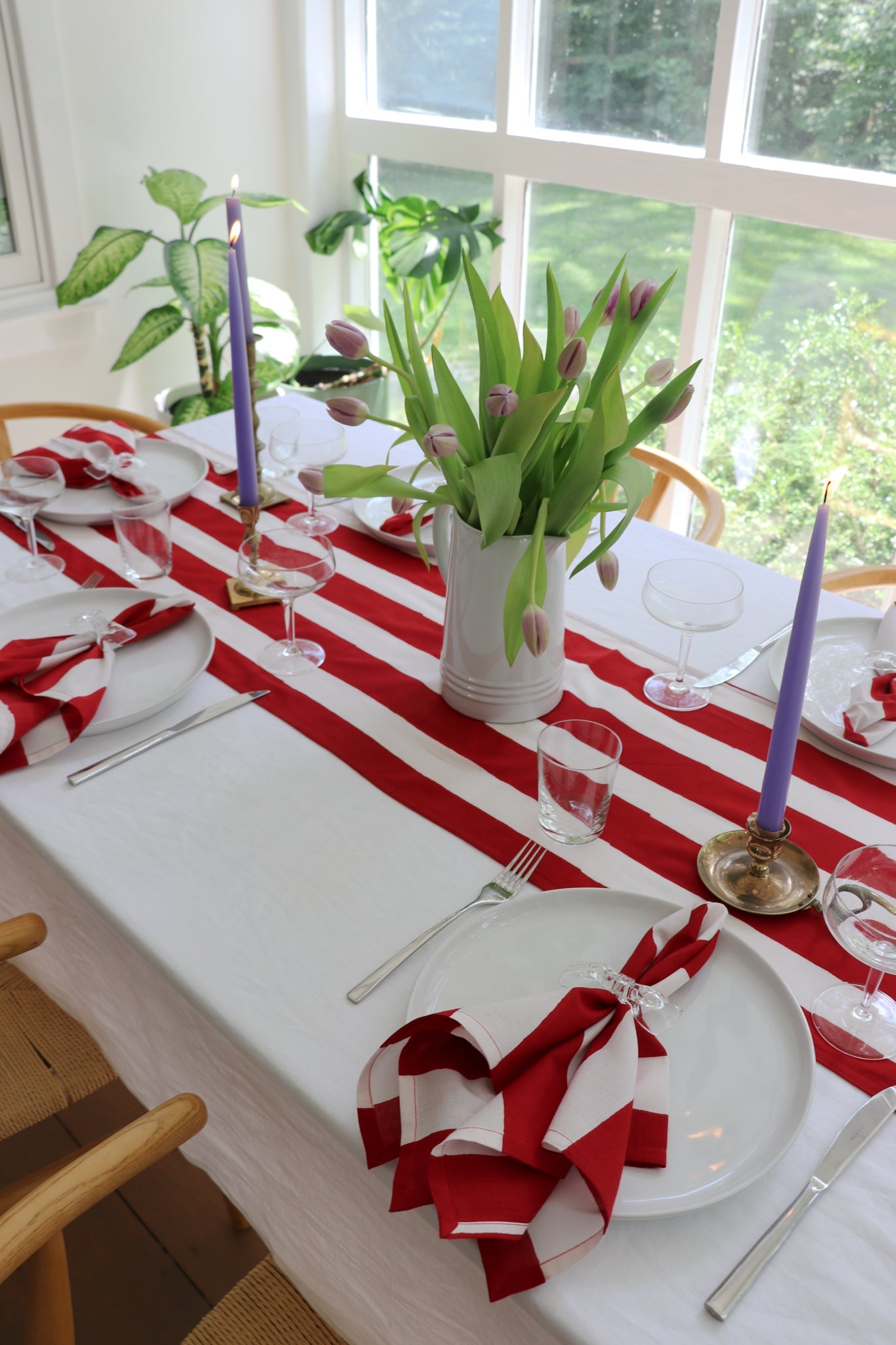 Red Stripe Napkins by Sarah Spiegel - product image 2 for Resin Society
