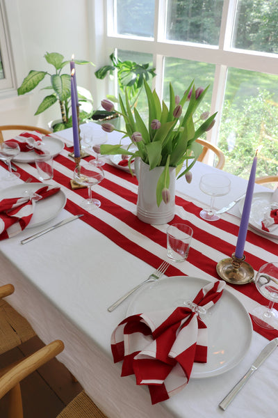 Red Stripe Napkins by Sarah Spiegel - product image 2 for Resin Society