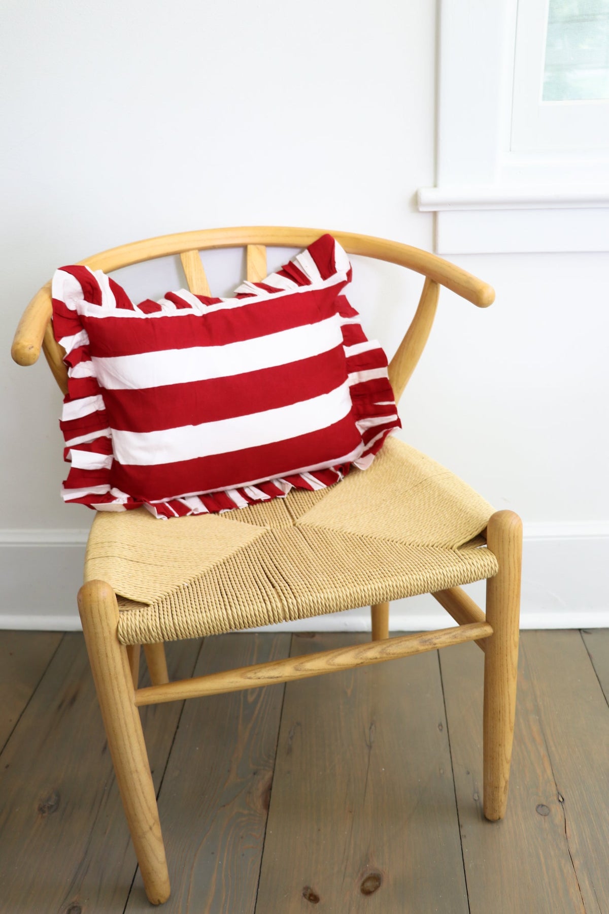 Ruffled Stripe Throw Pillow (12 x 16) by Sarah Spiegel - main product image for Resin Society