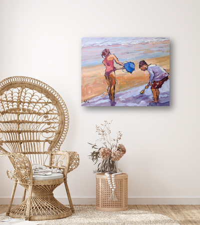 Blue Bucket Artist Enhanced Canvas Print by John Beard Collection - product image 2 for Resin Society