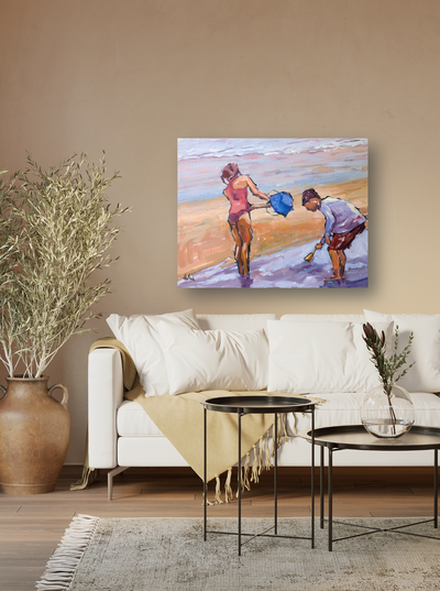 Blue Bucket Artist Enhanced Canvas Print by John Beard Collection - product image 4 for Resin Society