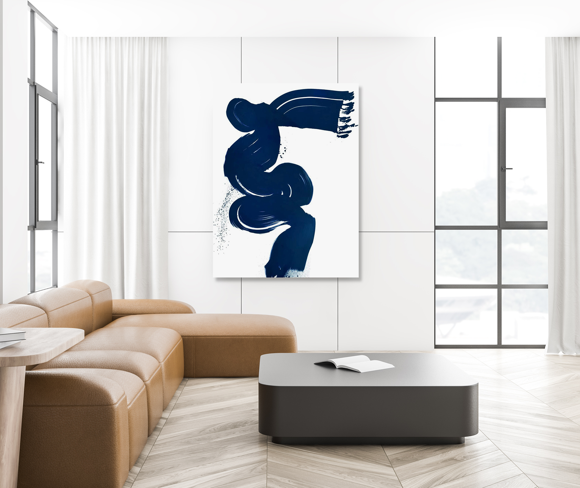 Blue Current Artist Enhanced Canvas Print by John Beard Collection - product image 4 for Resin Society
