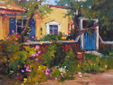 Blue Gate Artist Enhanced Canvas Print showing coastal landscape artwork by John Beard