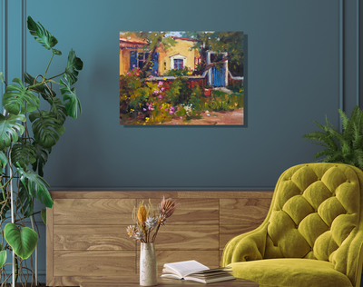 Blue Gate Artist Enhanced Canvas Print