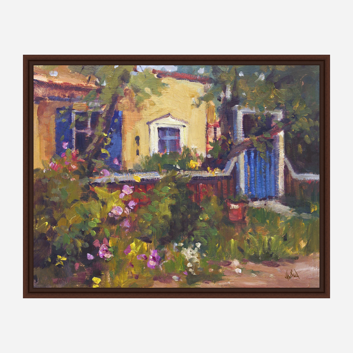 Blue Gate Artist Enhanced Canvas Print