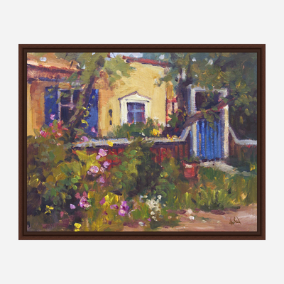 Blue Gate Artist Enhanced Canvas Print