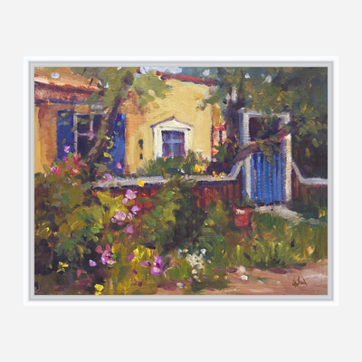 Blue Gate Artist Enhanced Canvas Print