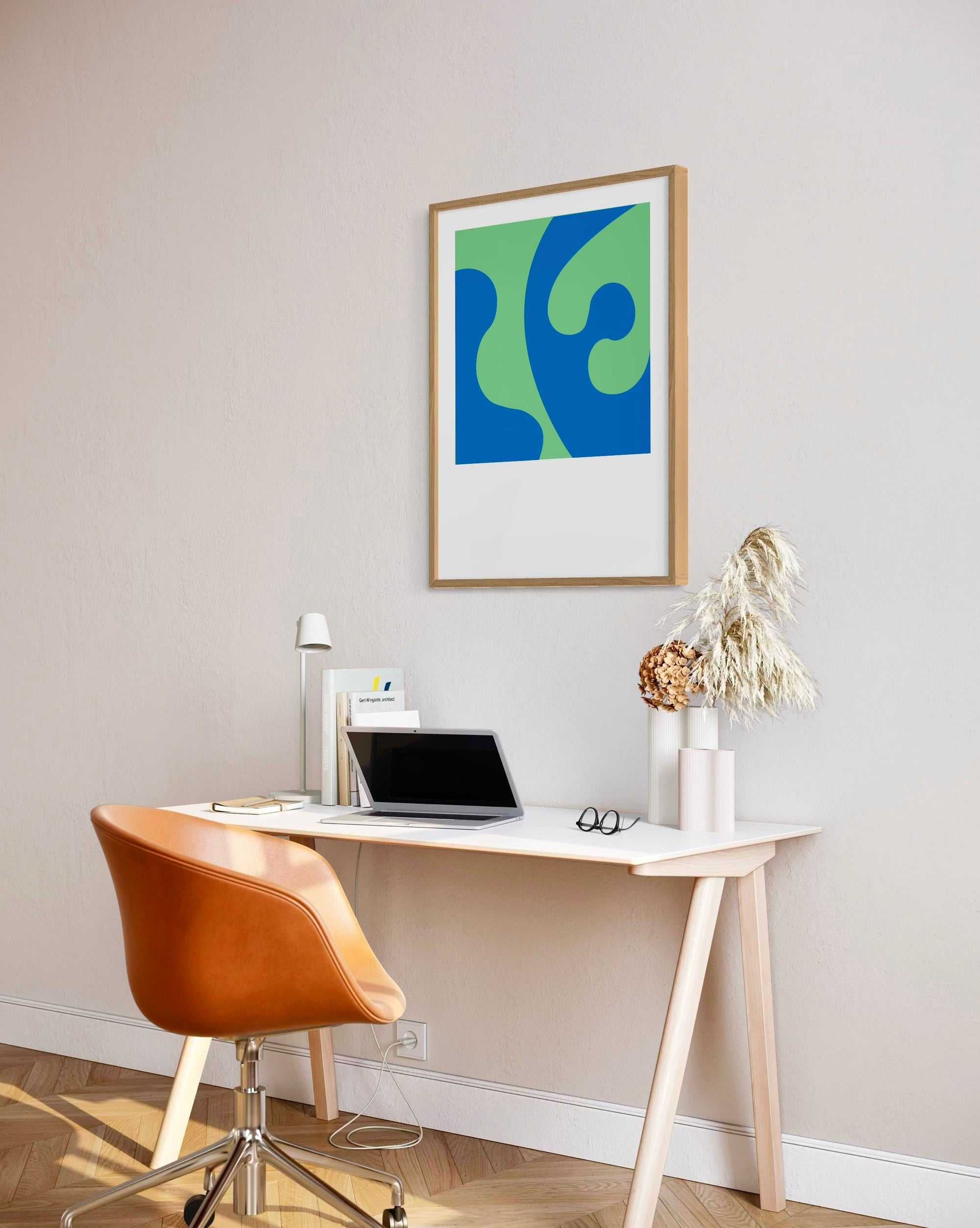 BLUE-GREEN COLOR STUDY Framed Art Print by Holly McWhorter Art: Paintings and Art Prints - product image 4 for Resin Society