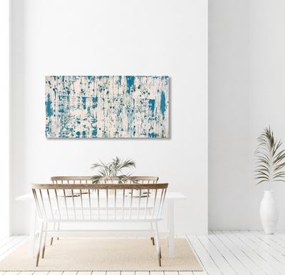 Blue on Green I Artist Enhanced Canvas Print by John Beard Collection - product image 3 for Resin Society