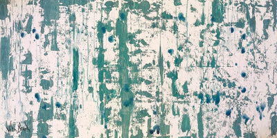 Blue on Green II Artist Enhanced Canvas Print by John Beard Collection - main product image for Resin Society